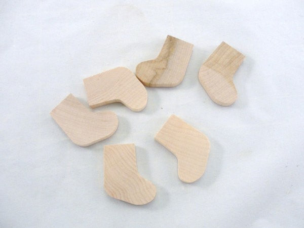 Stocking wood cutout set of 6 - Wood parts - Craft Supply House