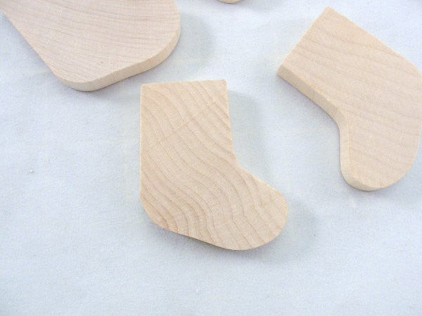 Stocking wood cutout set of 6 - Wood parts - Craft Supply House