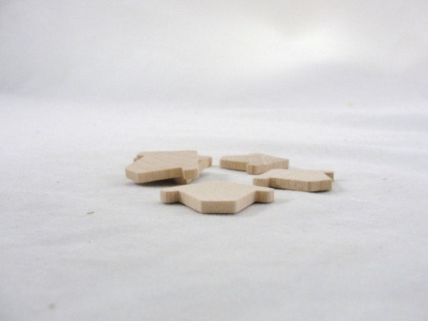 Miniature thin wooden Chickadee birdhouse 1/8" thick set of 6 - Wood parts - Craft Supply House