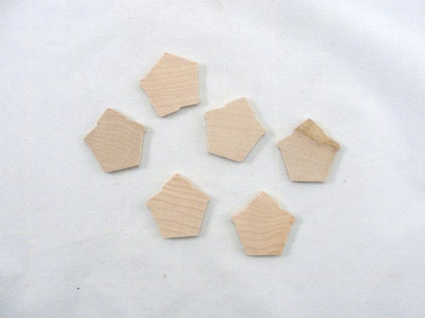 Miniature thin wooden birdhouse set of 6 - Wood parts - Craft Supply House