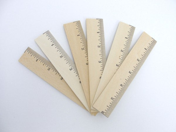 Wood Ruler Set 6