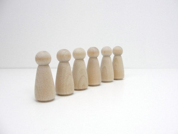Wooden peg people lady - Wood parts - Craft Supply House