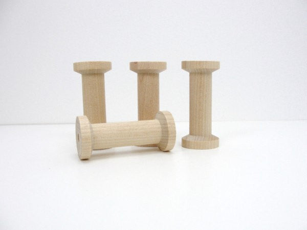 Wooden spool 2.75" tall set of 4 - Wood parts - Craft Supply House