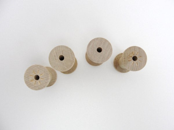 Wooden spool 2.75" tall set of 4 - Wood parts - Craft Supply House