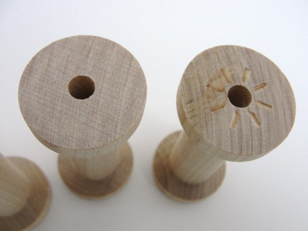 Wooden spool 2.75" tall set of 4 - Wood parts - Craft Supply House