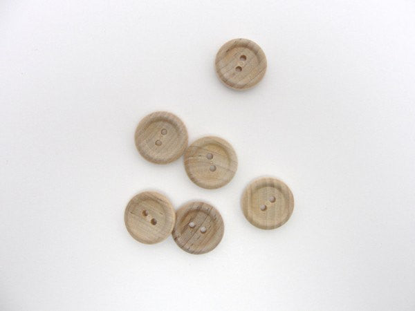 Wooden buttons 3/4" unfinished choose your quantity - Wood parts - Craft Supply House