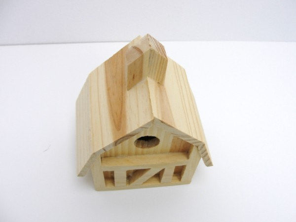 Mini barn birdhouse - Wood parts - Craft Supply House