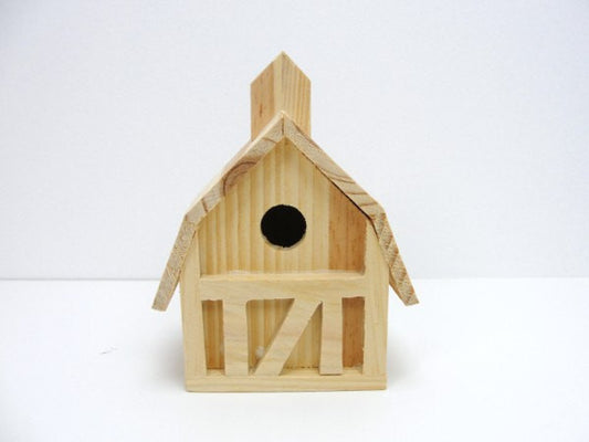 Mini barn birdhouse - Wood parts - Craft Supply House