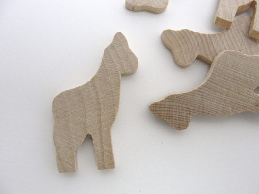 Giraffe cutout set of 6 - Wood parts - Craft Supply House