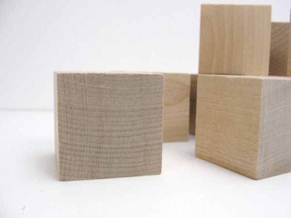 1.5" wooden block, 1 1/2 inch wood cube.  Choose your quantity - Wood parts - Craft Supply House