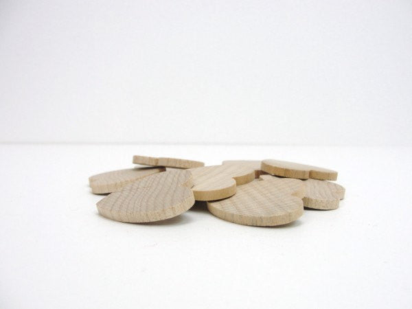 Wooden hearts 1 1/4 inch (1.25") wide 1/8 inch thick - Wood parts - Craft Supply House