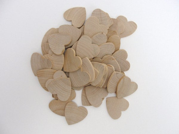 Wooden hearts 1 1/2 inch (1.5") wide 1/8 inch thick - Wood parts - Craft Supply House
