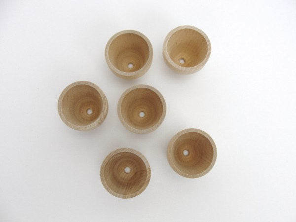 Wooden flower pot 1 15/16" (almost 2") 4.92 cm set of 6 - Wood parts - Craft Supply House