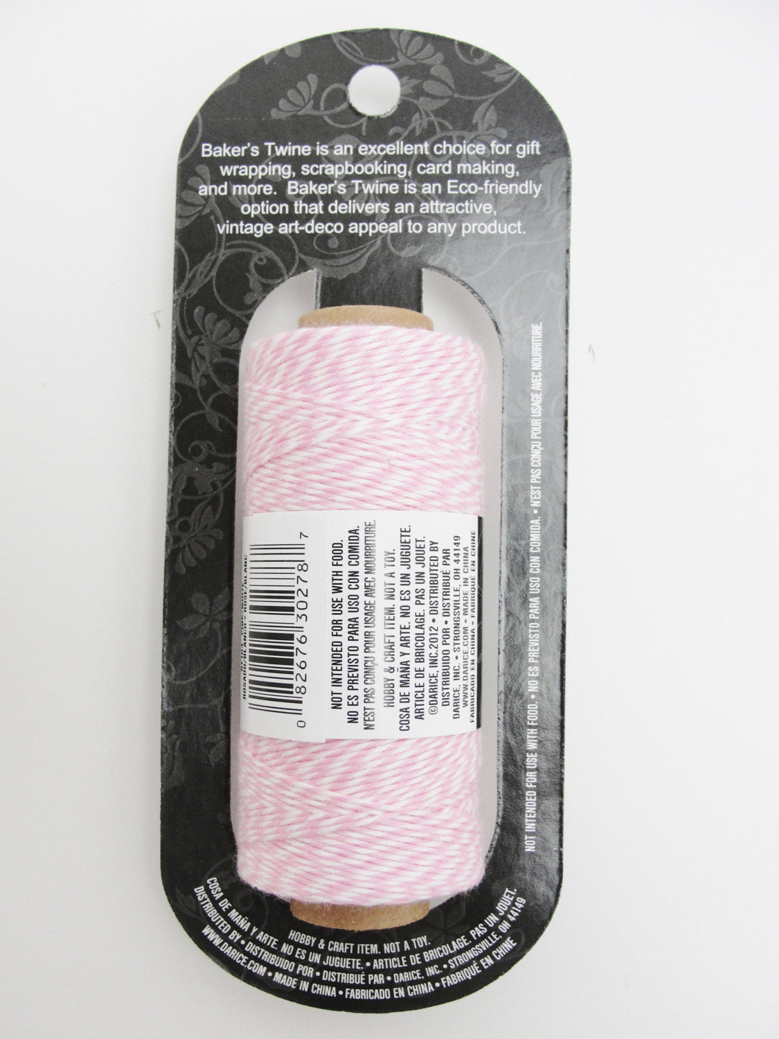 Pink and white baker's twine, 410 feet, 136 yards - General Crafts - Craft Supply House