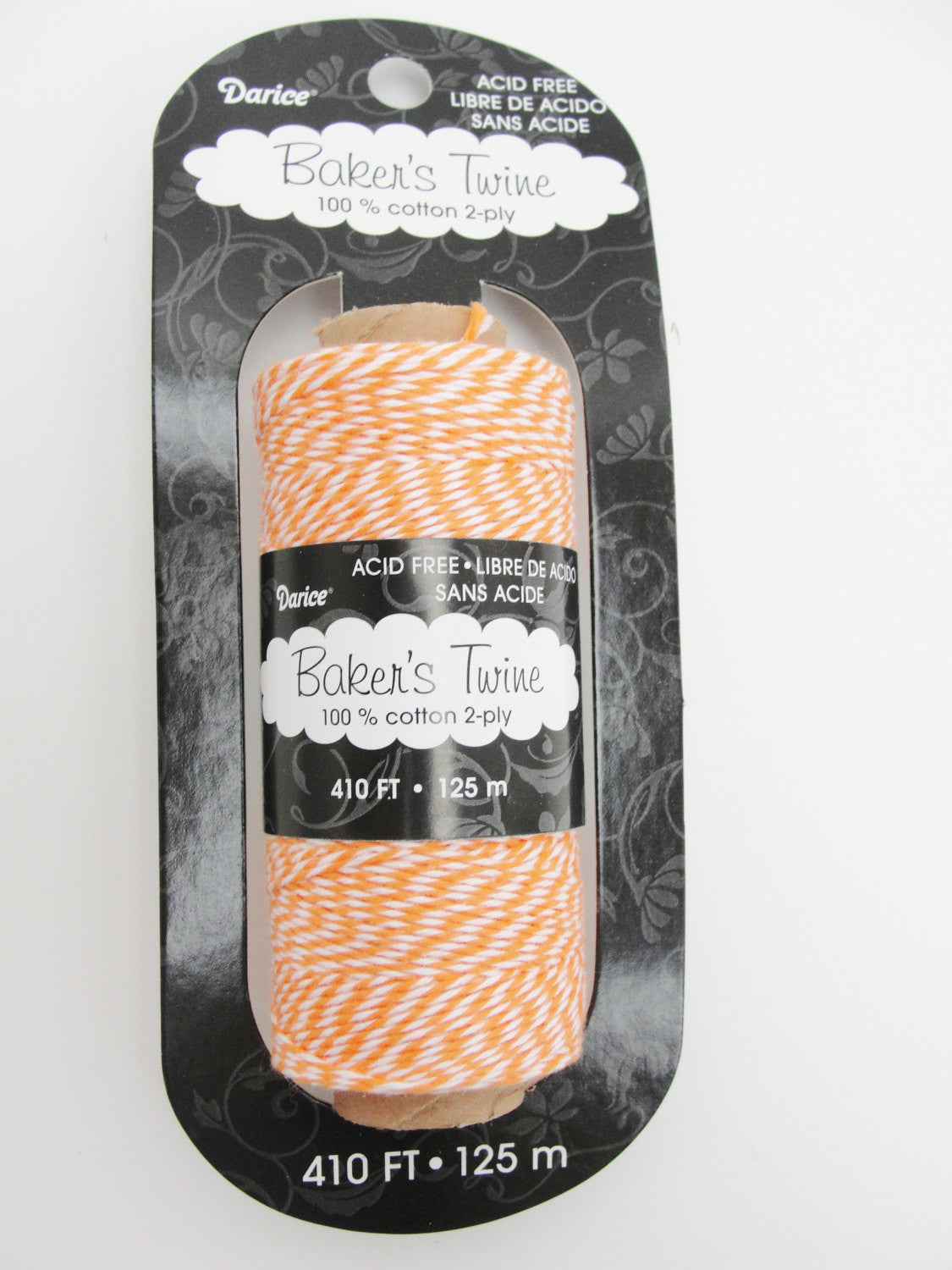 Orange and white baker's twine, 410 feet, 136 yards - General Crafts - Craft Supply House