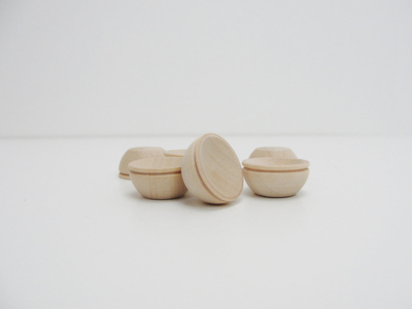 Miniature bowl, 3/4" dollhouse bowl (.75") set of 6 - Wood parts - Craft Supply House