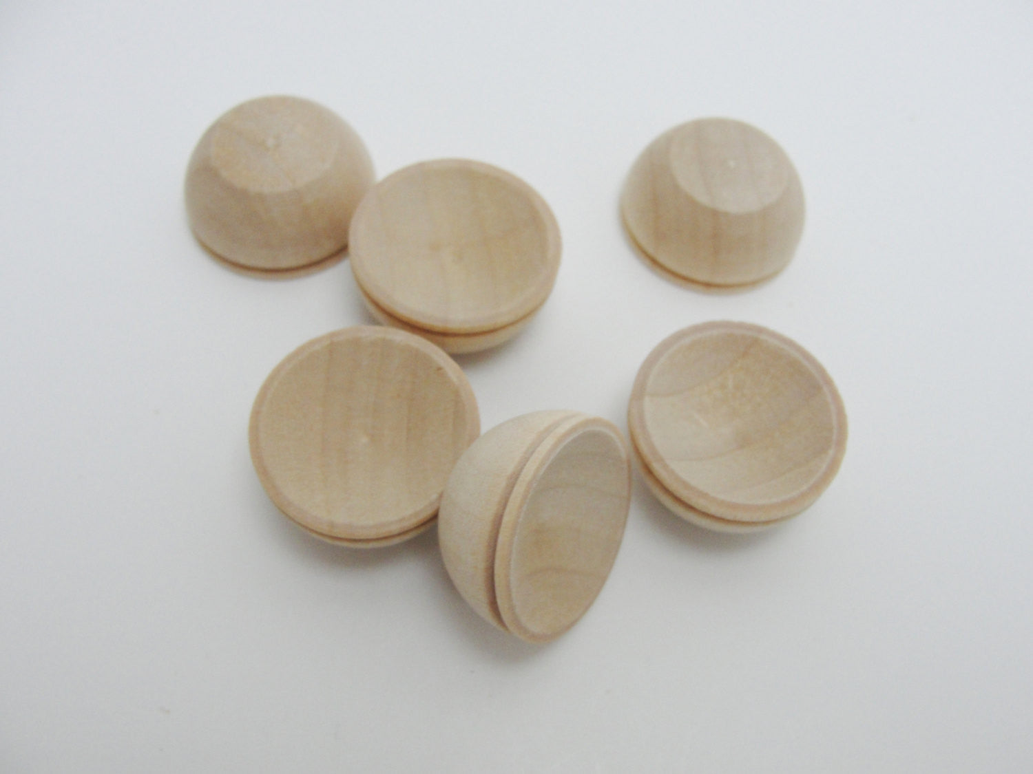 Miniature bowl, 3/4" dollhouse bowl (.75") set of 6 - Wood parts - Craft Supply House