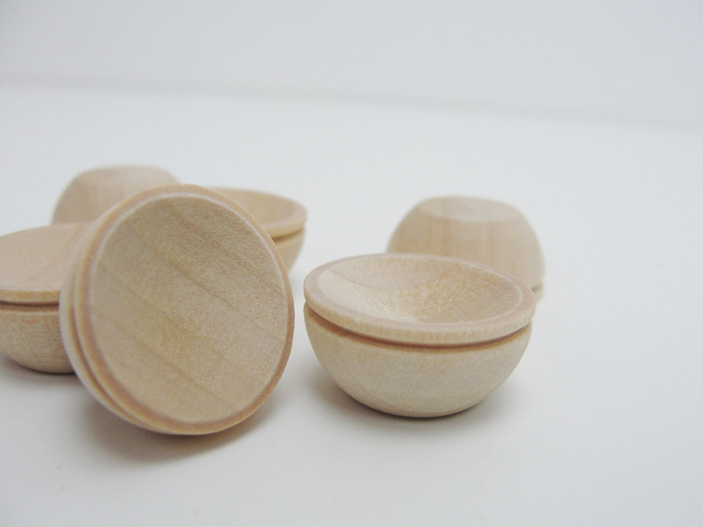 Miniature bowl, 3/4" dollhouse bowl (.75") set of 6 - Wood parts - Craft Supply House