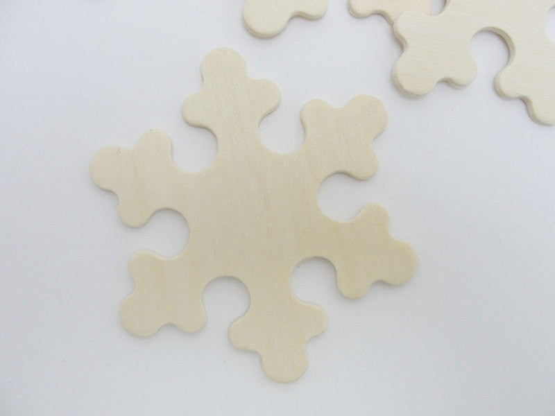 Wooden snowflake 3" set of 5 - Wood parts - Craft Supply House