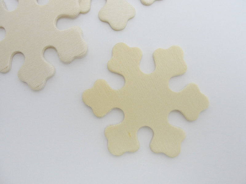 Wooden snowflake small 2 3/8" set of 5 - Wood parts - Craft Supply House