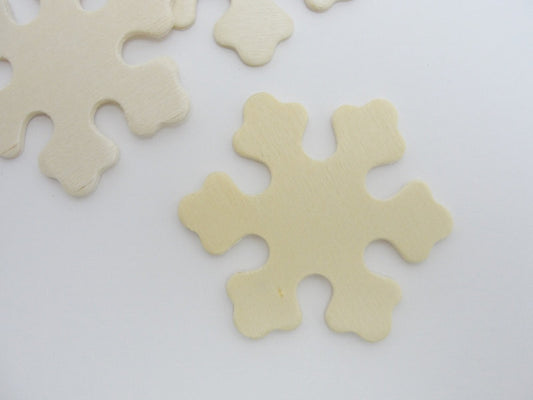 Wooden snowflake small 2 3/8" set of 5 - Wood parts - Craft Supply House