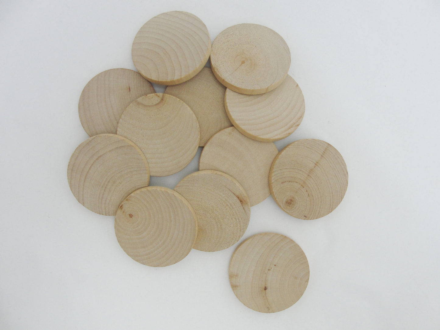 Wood Circles wooden discs 1 1/2" x 3/16" thick unfinished DIY