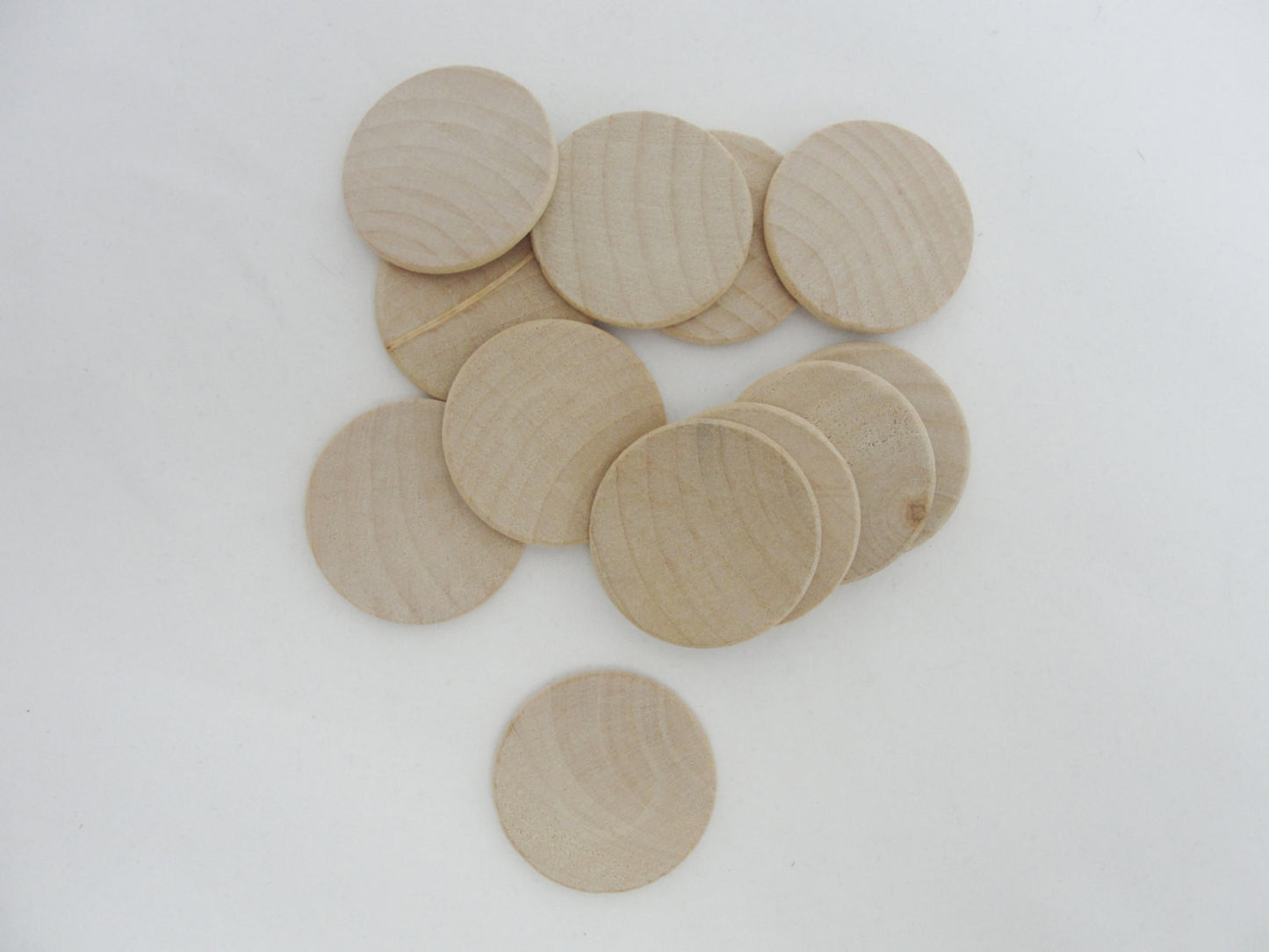 Wooden Circle discs 1.5" x 1/8" thick rounded edges - Wood parts - Craft Supply House