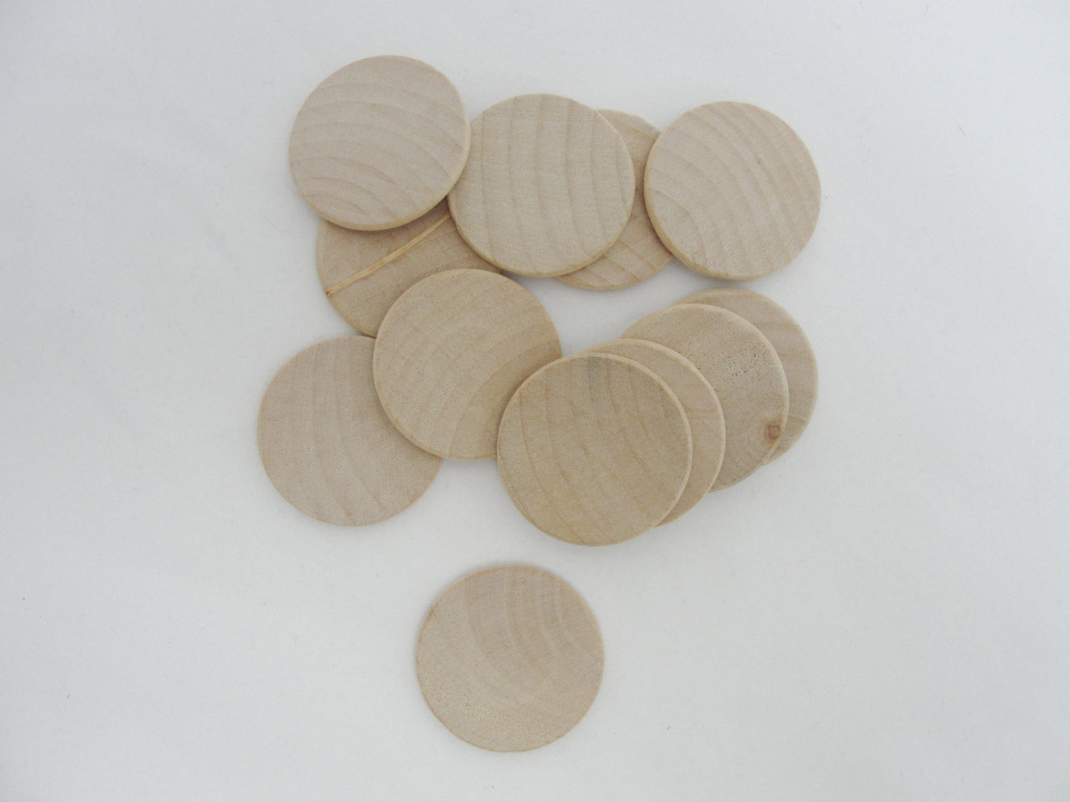 Wooden Circle discs 1.5" x 1/8" thick rounded edges - Wood parts - Craft Supply House