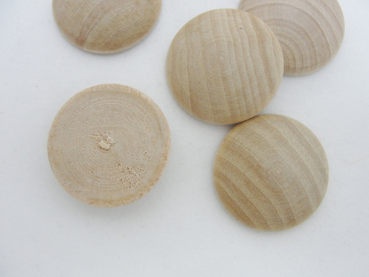 Domed wooden Circles 1" wide x 3/16" thick set of 12 - Wood parts - Craft Supply House