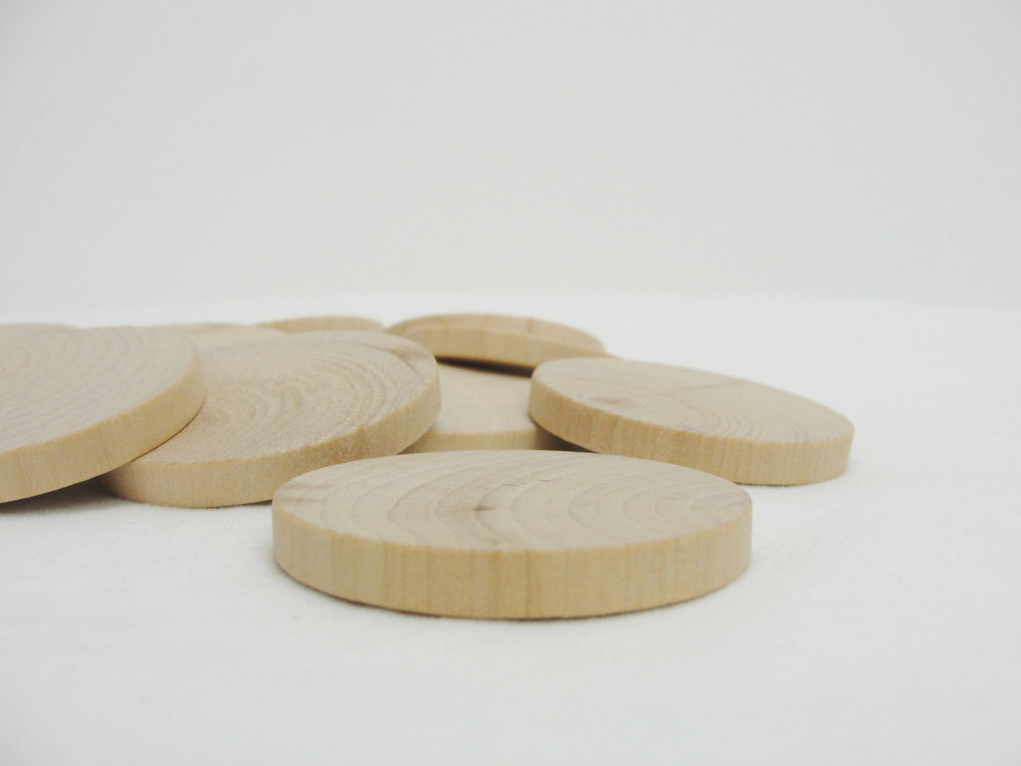 Wood Circles wooden discs 1 1/2" x 3/16" thick unfinished DIY