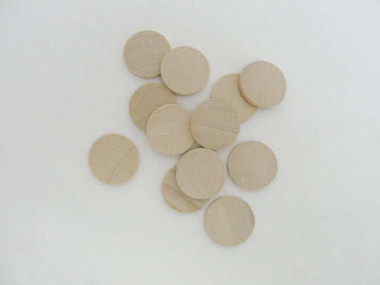 Unfinished Wood Round Discs 1-3/4 inch, Pack of 25 Domed Wooden Circles,  Wood Chips for Crafts & Open-Ended Play, by Woodpeckers 