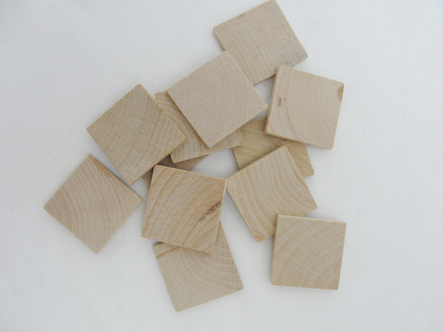 Wooden square tiles 1 inch (1") square 1/8" thick - Wood parts - Craft Supply House