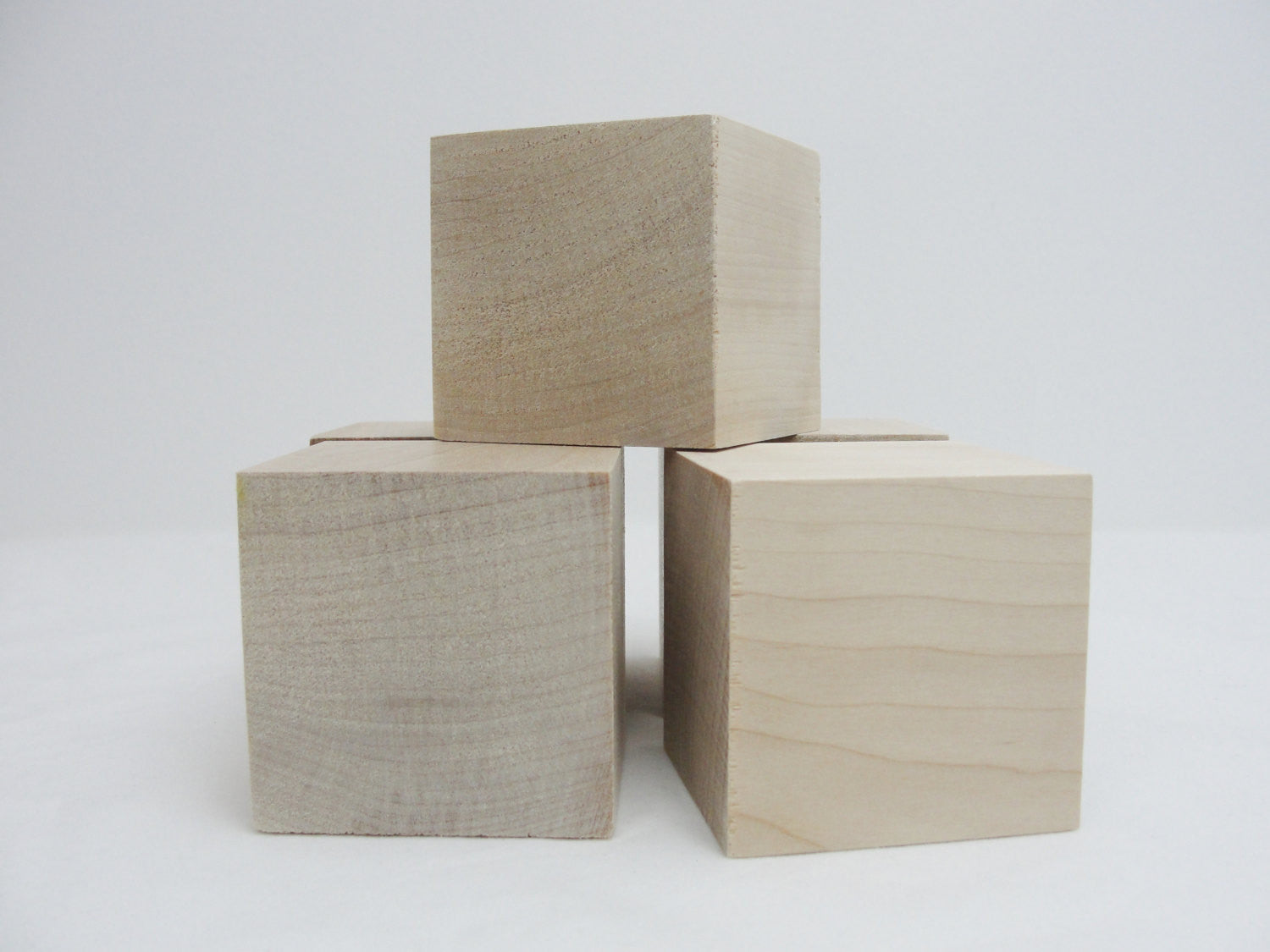 2 1/2 inch wooden cube, 2.5" wooden block, unfinished.  Choose your quantity - Wood parts - Craft Supply House