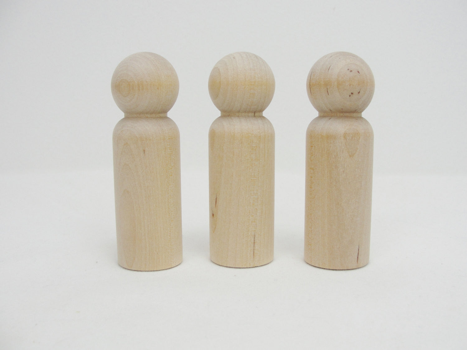 Large Wooden peg people man 3 1/2" tall - Wood parts - Craft Supply House