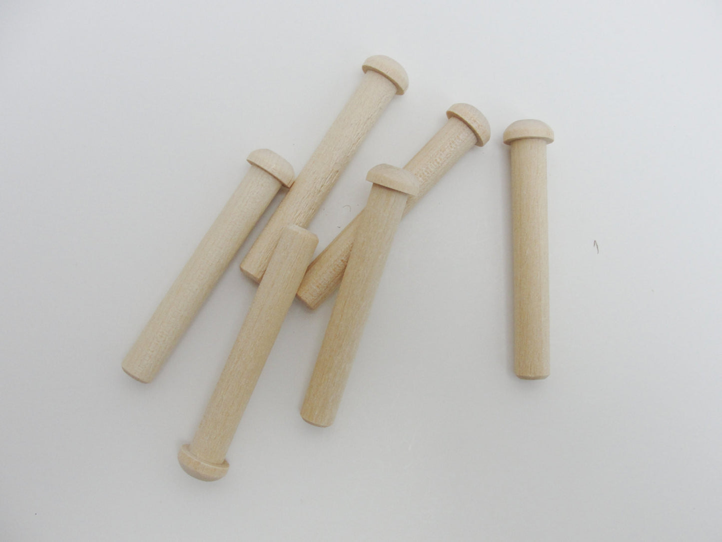 Large wooden toy axle peg set of 6 - Wood parts - Craft Supply House