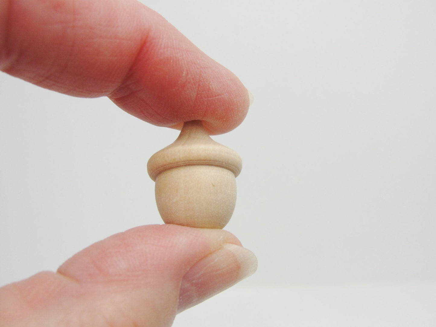 Miniature split wooden acorns, tiny acorns set of 10 Unfinished DIY