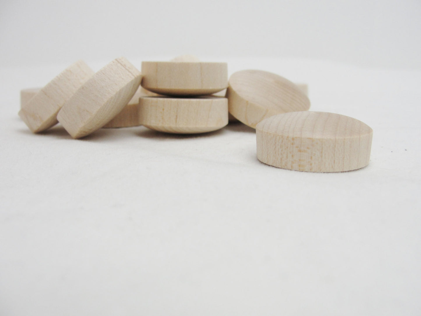 1" round head birch Button plug set of 12 - Wood parts - Craft Supply House