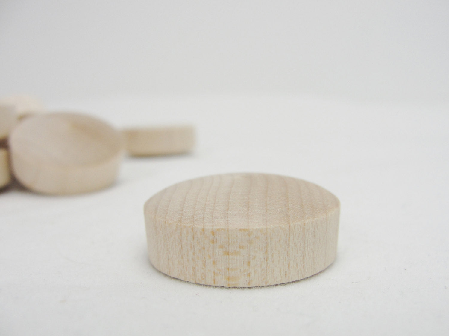 1" round head birch Button plug set of 12 - Wood parts - Craft Supply House