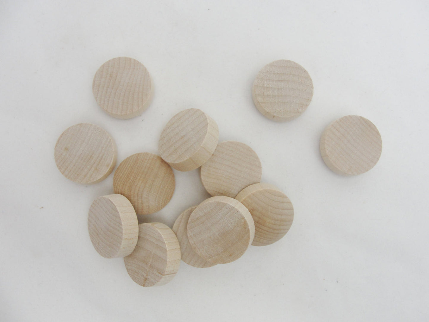 1" round head birch Button plug set of 12 - Wood parts - Craft Supply House