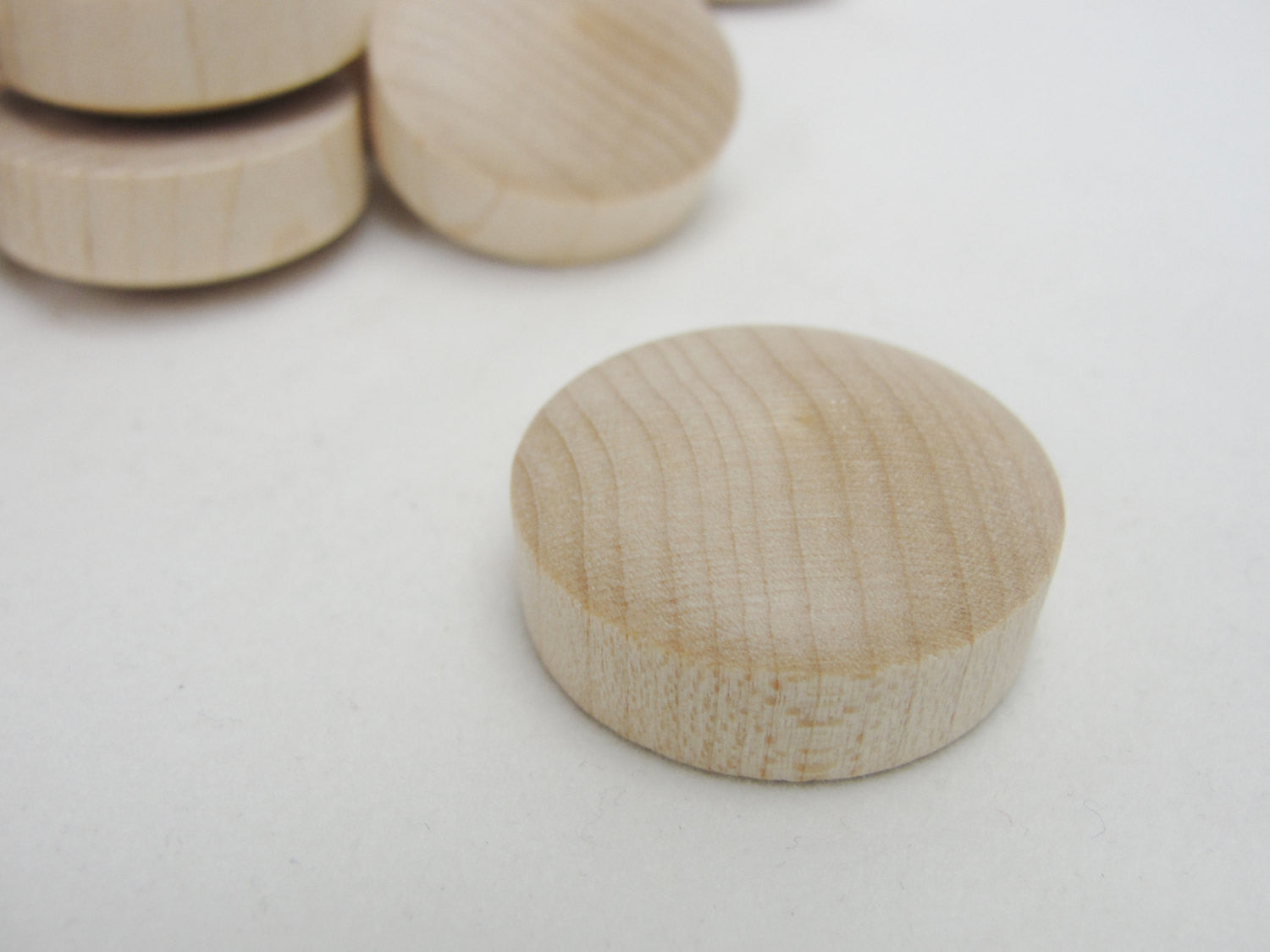 1" round head birch Button plug set of 12 - Wood parts - Craft Supply House