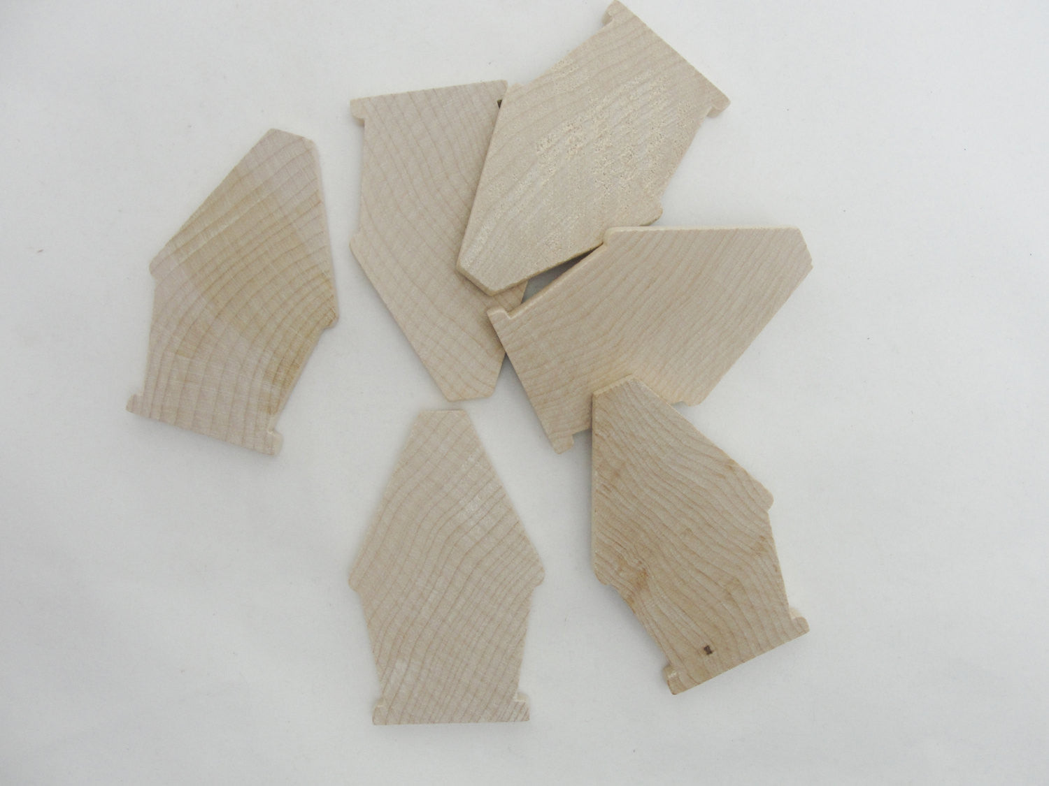 Large wooden birdhouse cutout Lark's loft set of 6 - Wood parts - Craft Supply House