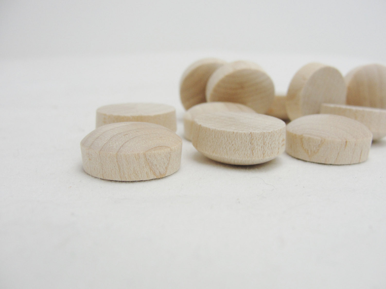 3/4" birch round head Button plug, .75 inch set of 12 - Wood parts - Craft Supply House