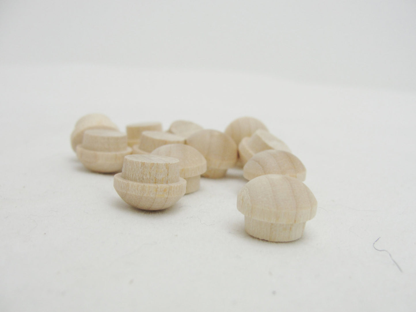 Small mushroom button plug 3/8" set of 12 - Wood parts - Craft Supply House
