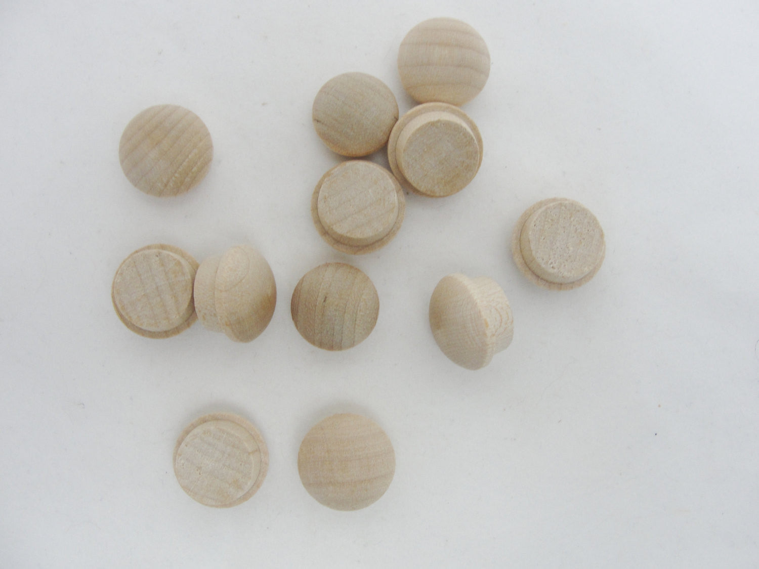 Small mushroom button plug 1/2" set of 12 - Wood parts - Craft Supply House