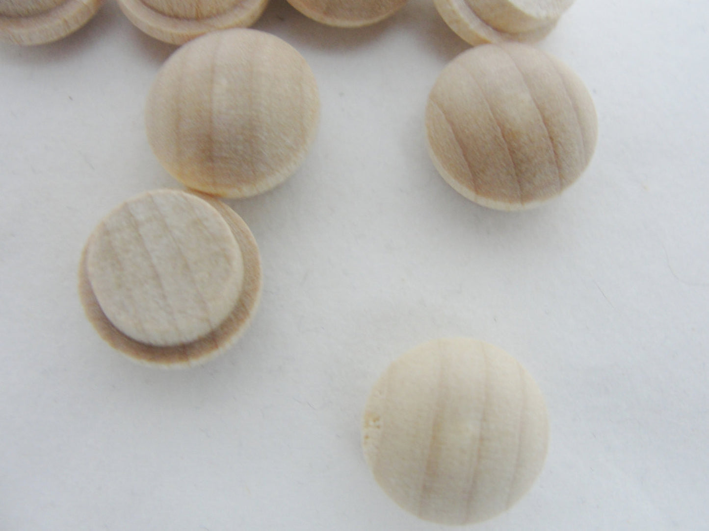 Small mushroom button plug 3/8" set of 12 - Wood parts - Craft Supply House
