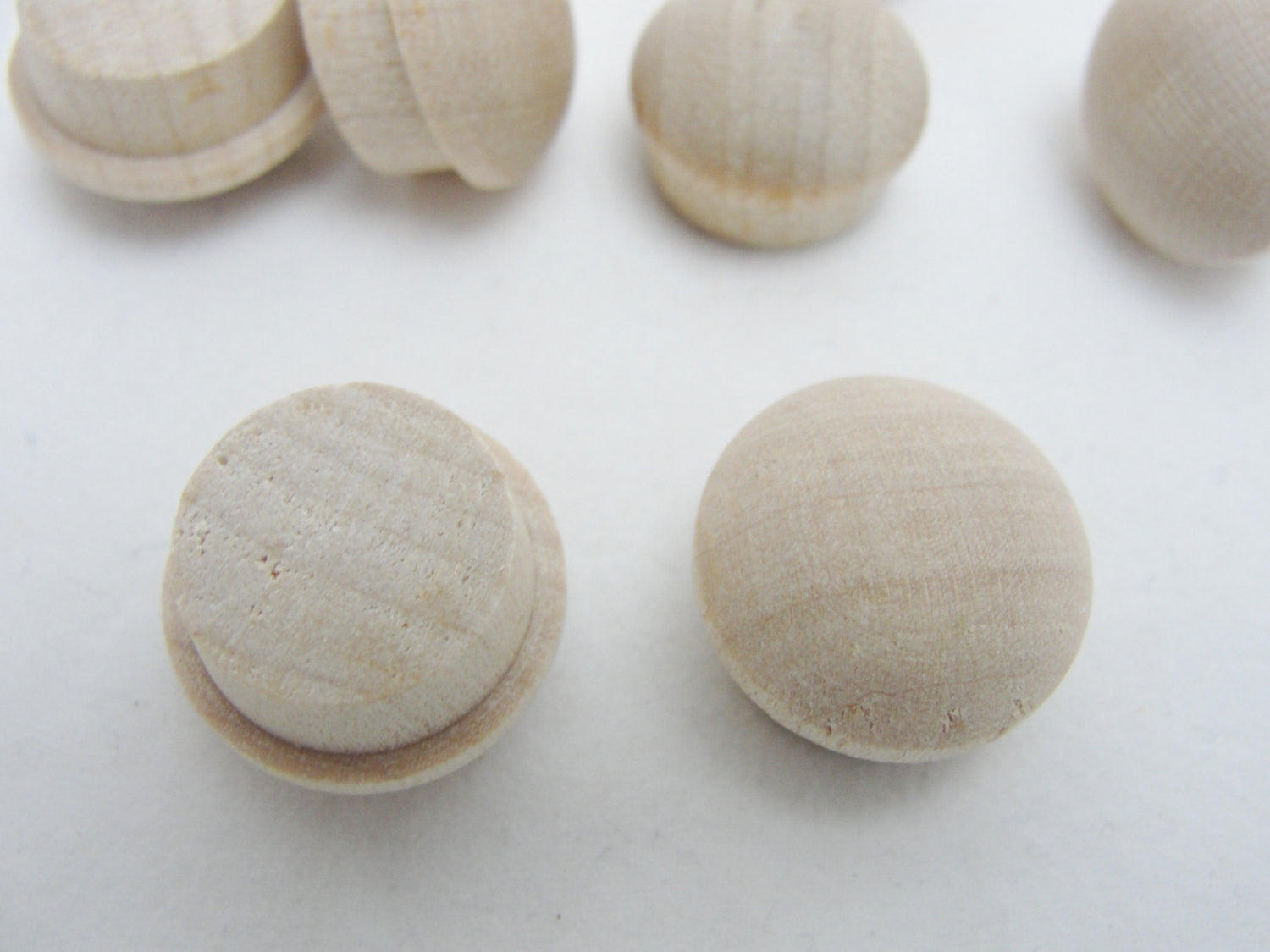 Small mushroom button plug 1/2" set of 12 - Wood parts - Craft Supply House