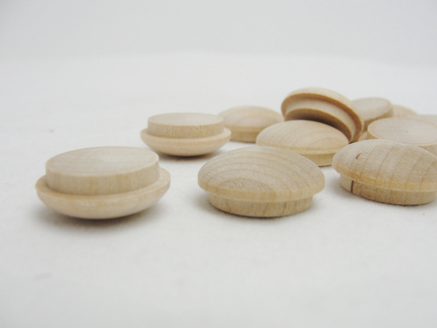 Small button mushroom plug 5/8" set of 12 - Wood parts - Craft Supply House