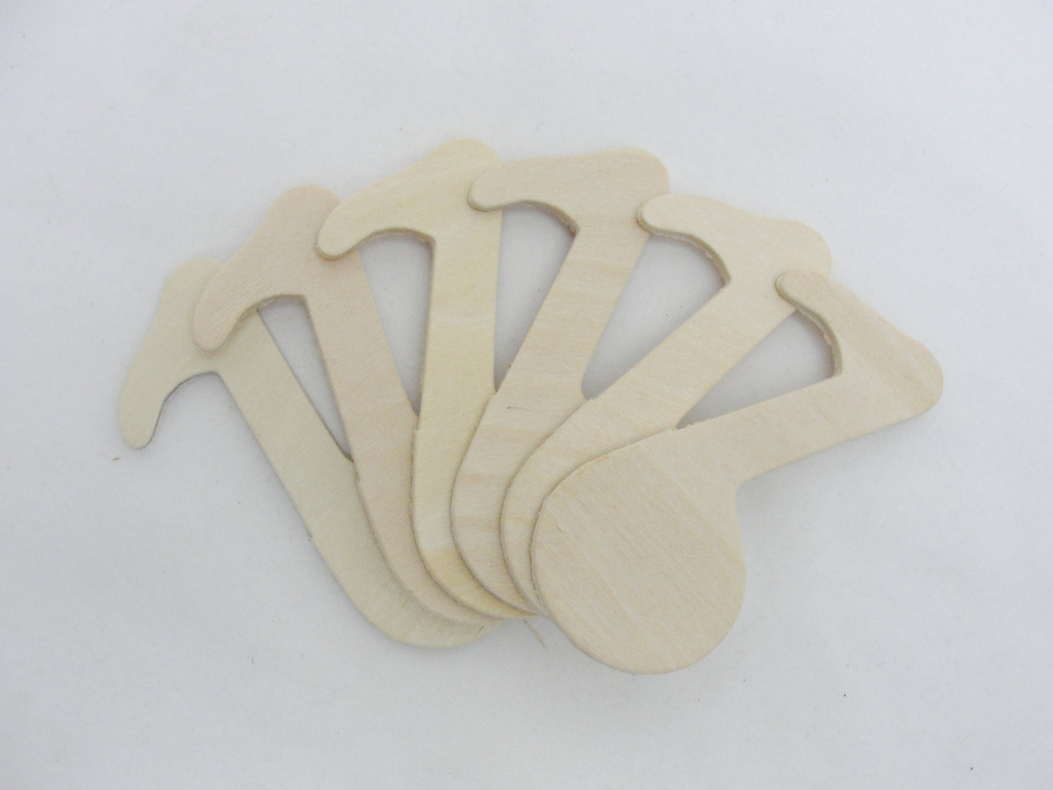 Music note ornament set of 6 - Wood parts - Craft Supply House