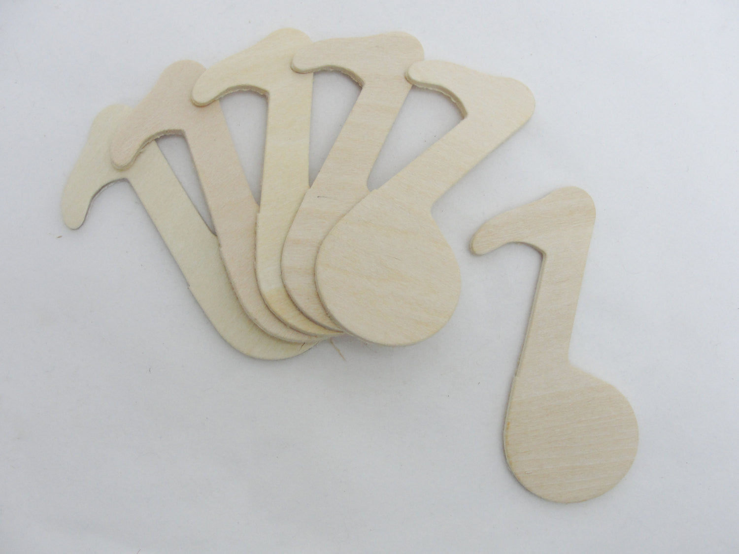 Music note ornament set of 6 - Wood parts - Craft Supply House
