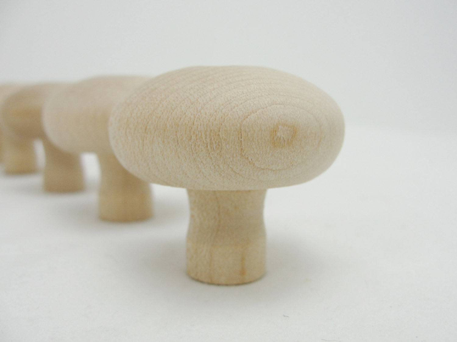 Small wooden mushroom set of 5 - Wood parts - Craft Supply House